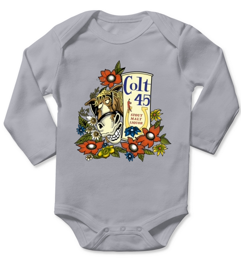 Colt 45 stout malt liquor donkey shirt Long Sleeve Baby One-Piece