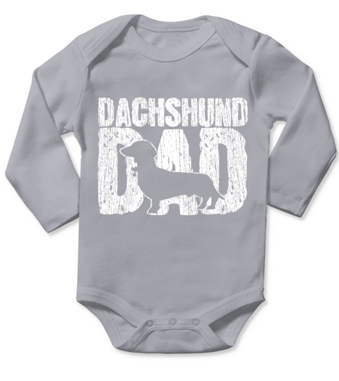 Dachshund Dad Wiener Father Fathers Day Vintage Gift T-Shirt Long Sleeve Baby One-Piece