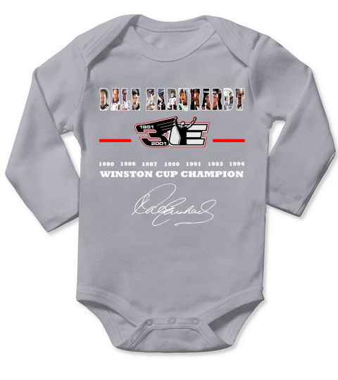 Dale earnhardt winston cup champion sign Long Sleeve Baby One-Piece
