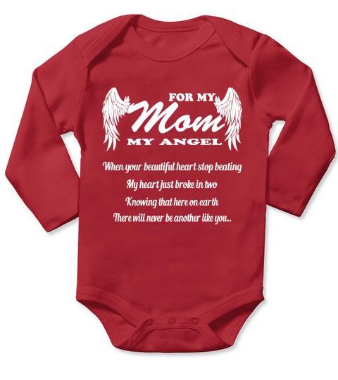 For My Mom-Missing Mother Memorial Tee Long Sleeve Baby One-Piece