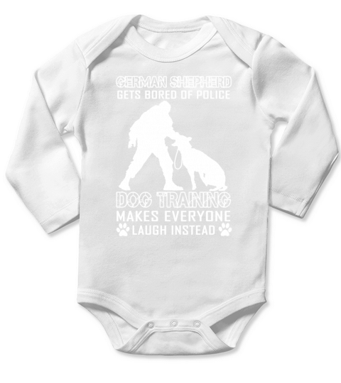 funny Dog t-shirt K9 dog German Shepherd pic 4 Long Sleeve Baby One-Piece
