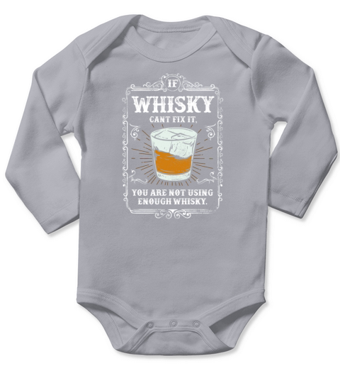 Funny Whisky Drinking Quote Vintage Long Sleeve Baby One-Piece