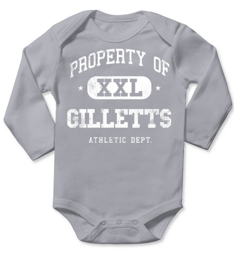 Gilletts XXL Property of Athletic Department Long Sleeve Baby One-Piece