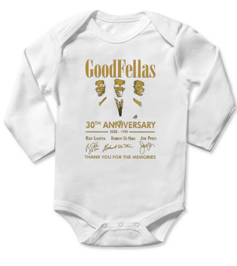 GoodFellas 30th Anniversary Signatures Thank You For The Memories shirt Long Sleeve Baby One-Piece
