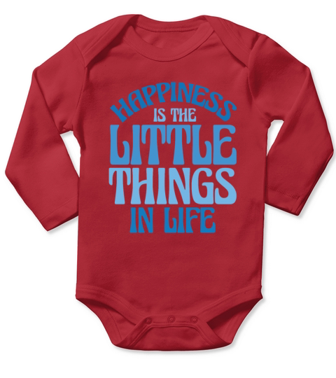 Happiness is the little things in life Long Sleeve Baby One-Piece
