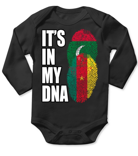 Maldivian And Cameroonian Mix Heritage DNA Flag Long Sleeve Baby One-Piece
