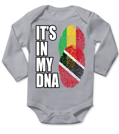 Malian And Trinidad Tobago Mix Heritage DNA Flag Long Sleeve Baby One-Piece