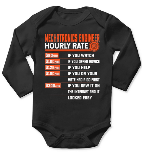Mechatronics Engineering Hourly Rate Long Sleeve Baby One-Piece