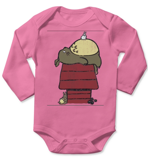 MY NEIGHBOR PEANUT TOTORO SNOOPY PEANUTS NEIGHBOR GHIBLI JAPAN Long Sleeve Baby One-Piece