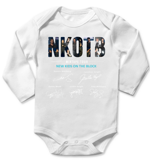 NKOTB Mixtape Tour New Kids On The Block Signature Long Sleeve Baby One-Piece