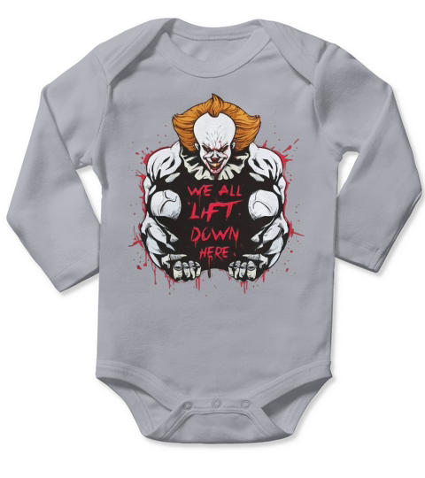 Pennywise IT We all Lift down here Long Sleeve Baby One-Piece