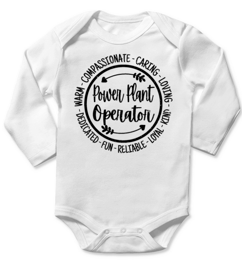 Power Plant Operator Vintage Gift Long Sleeve Baby One-Piece