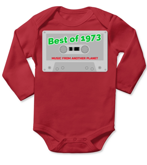 Retro Vintage Music Best Of 1973 Long Sleeve Baby One-Piece
