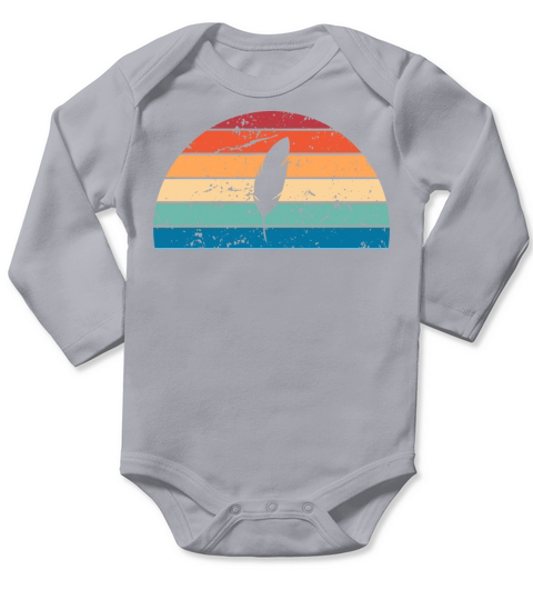 Retro Writing Sunset Vintage literature Sunrise Long Sleeve Baby One-Piece