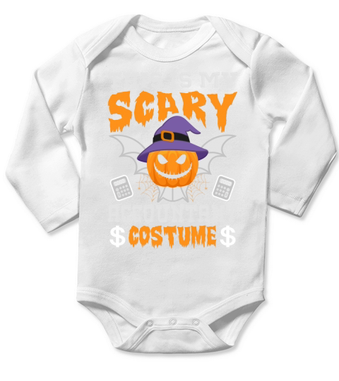 This Is My Scary Accountant Halloween Costume Long Sleeve Baby One-Piece