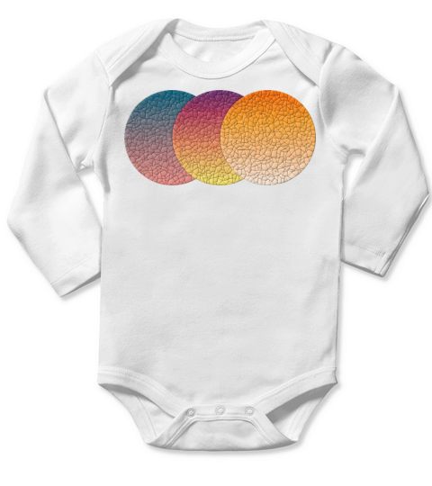 Triple Sunset Tiles Long Sleeve Baby One-Piece