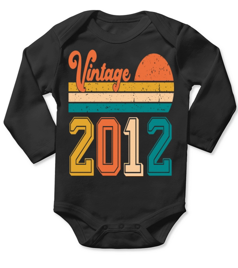 Vintage 2012 birthday gift Long Sleeve Baby One-Piece