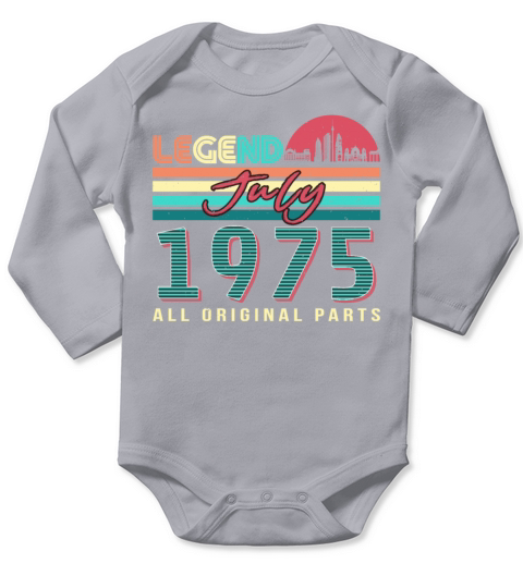 Vintage In July 1975 Long Sleeve Baby One-Piece