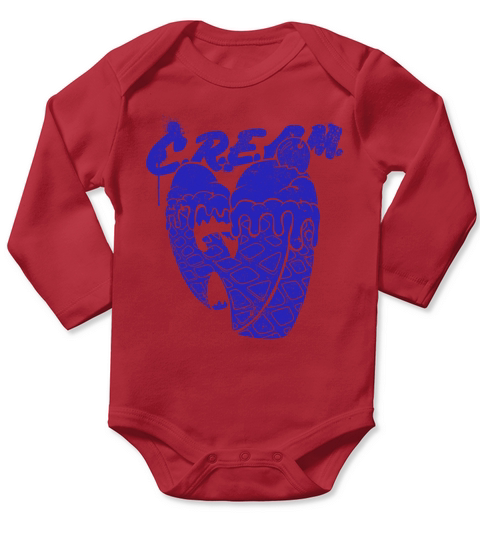 waffle ice cream wutang blue Long Sleeve Baby One-Piece