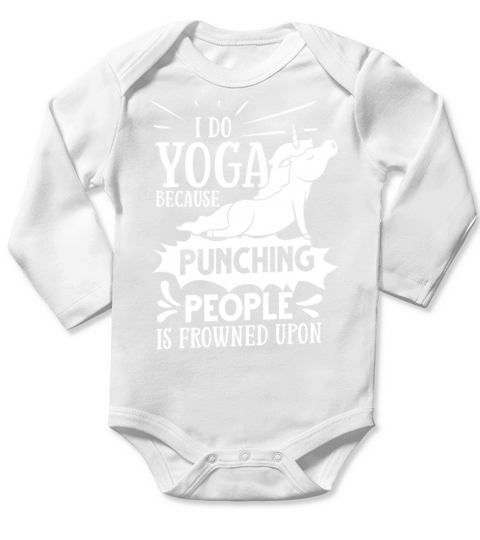Yoga Unicorn Beginner Workout Quotes Meditation Long Sleeve Baby One-Piece