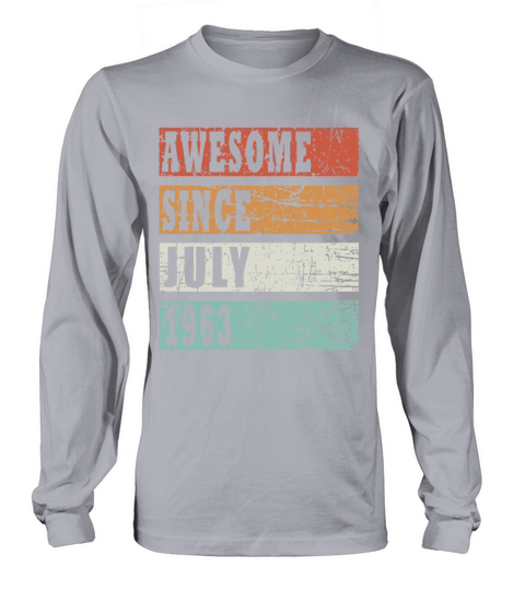 Birth Month July 1963 Vintage Long sleeved Unisex