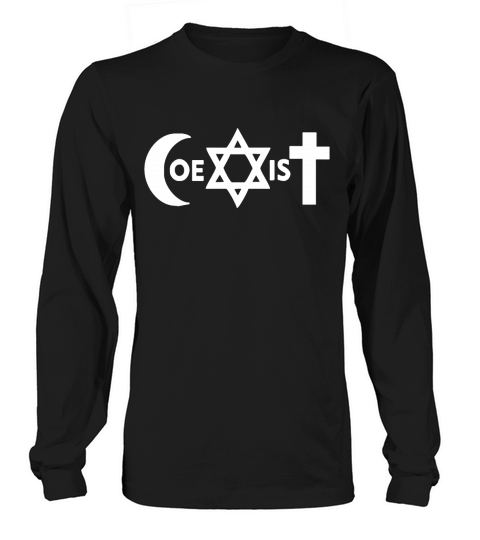 COEXIST U2 groupe rock Bono MUSICA T-shirt Long sleeved Unisex