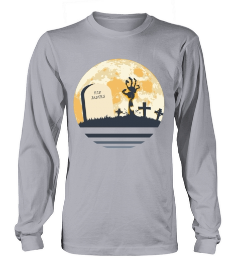 JAMES Grave Tombstone Halloween Zombie Spooky Long sleeved Unisex