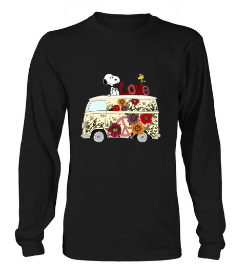 PEACE AND LOVE ARE ALL WE NEED VOLKSWAGEN BUS SNOOPY SHIRTS Long sleeved Unisex