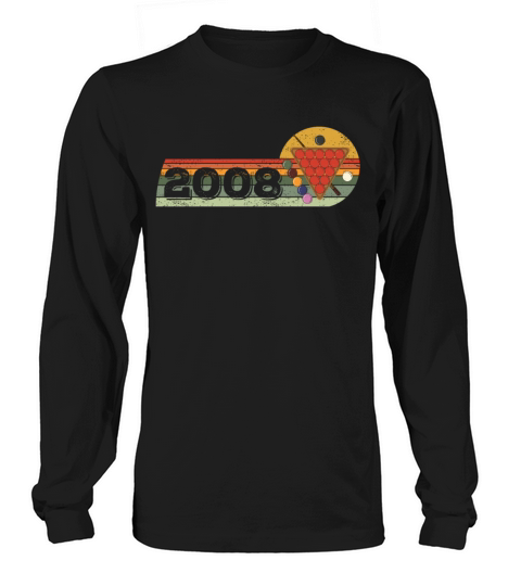 Snooker Snooker-game Vintage born 2008 Birthday Long sleeved Unisex