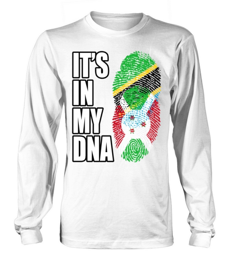 Tanzanian And Burundian Vintage Heritage DNA Flag Long sleeved Unisex