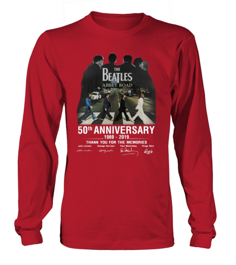The Beatles Abbey Road 50th Anniversary 1969-2019 Signatures shirt Long sleeved Unisex