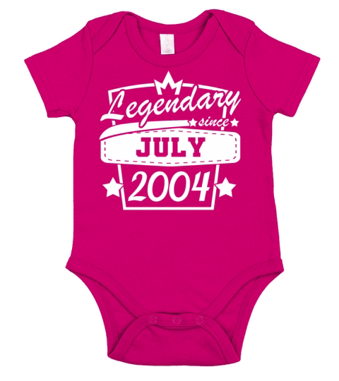18th Birthday Sayings Boys Girls July 2004 Short Sleeve Baby One-Piece