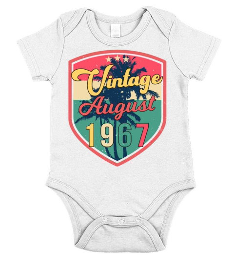 1967 August Vintage Short Sleeve Baby One-Piece