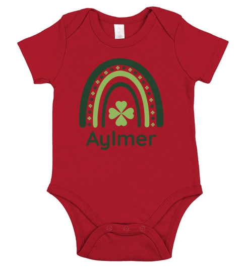 Aylmer Clover Boho Rainbow Short Sleeve Baby One-Piece