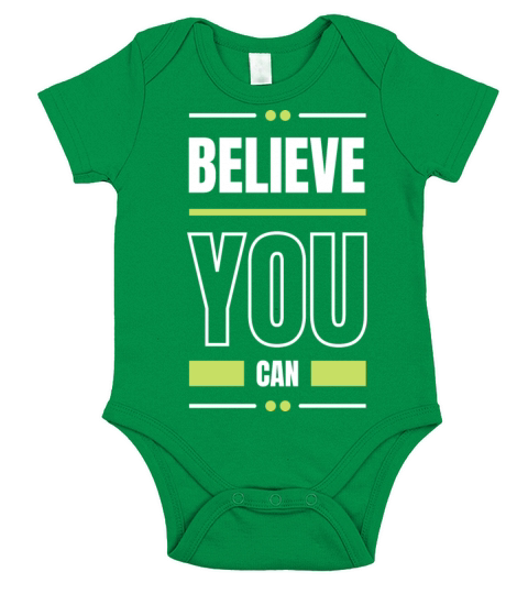 Believe you can modern t-shirt design Short Sleeve Baby One-Piece