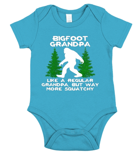 Bigfoot Grandpa T-Shirt Funny Sasquatch Gift Tee Shirt Short Sleeve Baby One-Piece