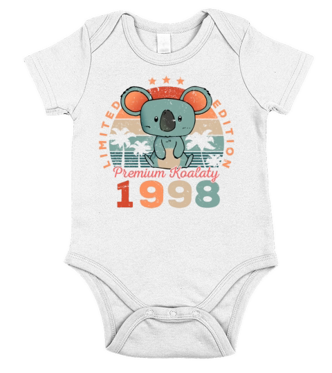 Birth Year 1998 Birthday Gift Koala Bear Koalas Short Sleeve Baby One-Piece