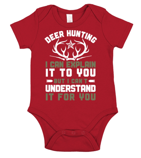 Buck Deer Hunting Hunter Vintage Short Sleeve Baby One-Piece