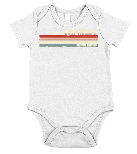 Charley - Funny Retro Vintage Name 80s 90s Short Sleeve Baby One-Piece