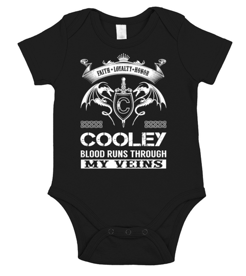 COOLEY Last Name, Surname Tshirt Short Sleeve Baby One-Piece