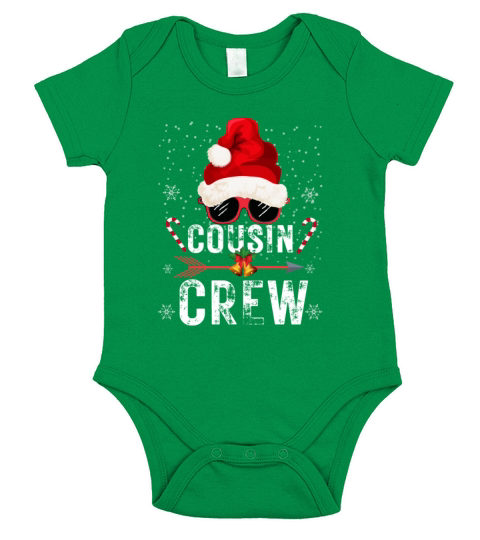 Cousin Crew Santa Christmas Family Matching Pajama Short Sleeve Baby One-Piece