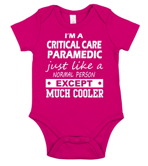 CRITICAL CARE PARAMEDIC Cooler Short Sleeve Baby One-Piece