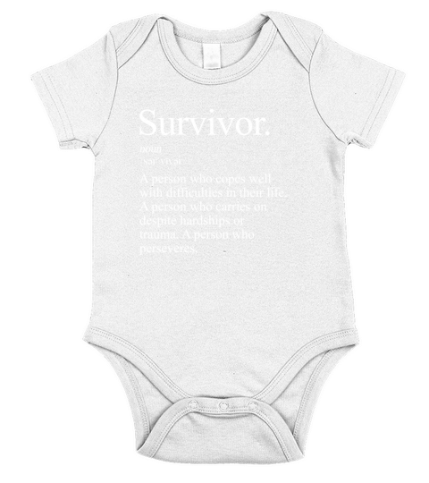 Definition of survivor Short Sleeve Baby One-Piece