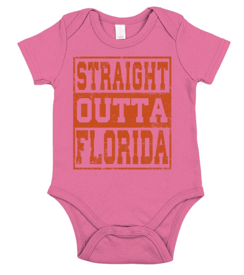Florida Straight outta Florida Vintage Short Sleeve Baby One-Piece