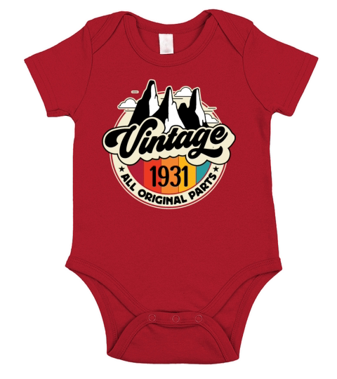Funny Birthday Born in 1931 Limited Edition Short Sleeve Baby One-Piece