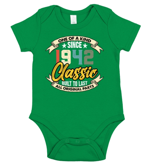 Funny Birthday Born in 1942 Limited Edition Short Sleeve Baby One-Piece