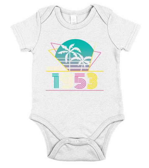 Funny Birthday Born in 1953 Limited Edition Short Sleeve Baby One-Piece