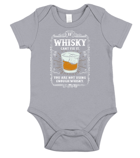 Funny Whisky Drinking Quote Vintage Short Sleeve Baby One-Piece