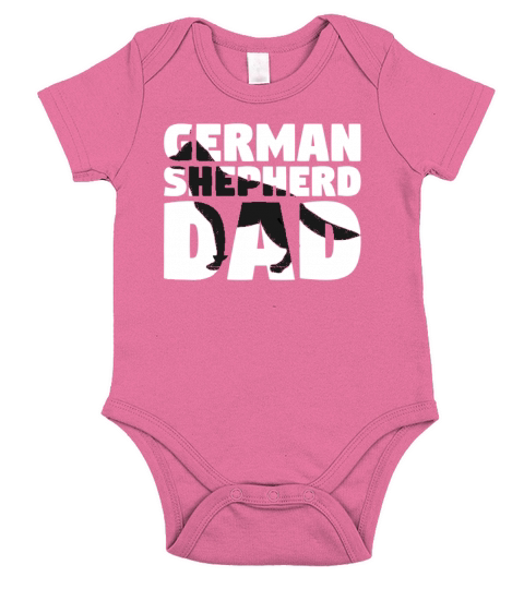 German Shepherd Dad Dog Father Short Sleeve Baby One-Piece