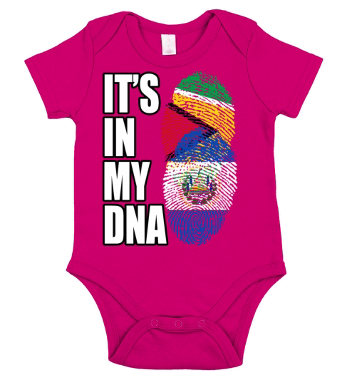 Guyanese And Salvadoran Mix Heritage DNA Flag Short Sleeve Baby One-Piece